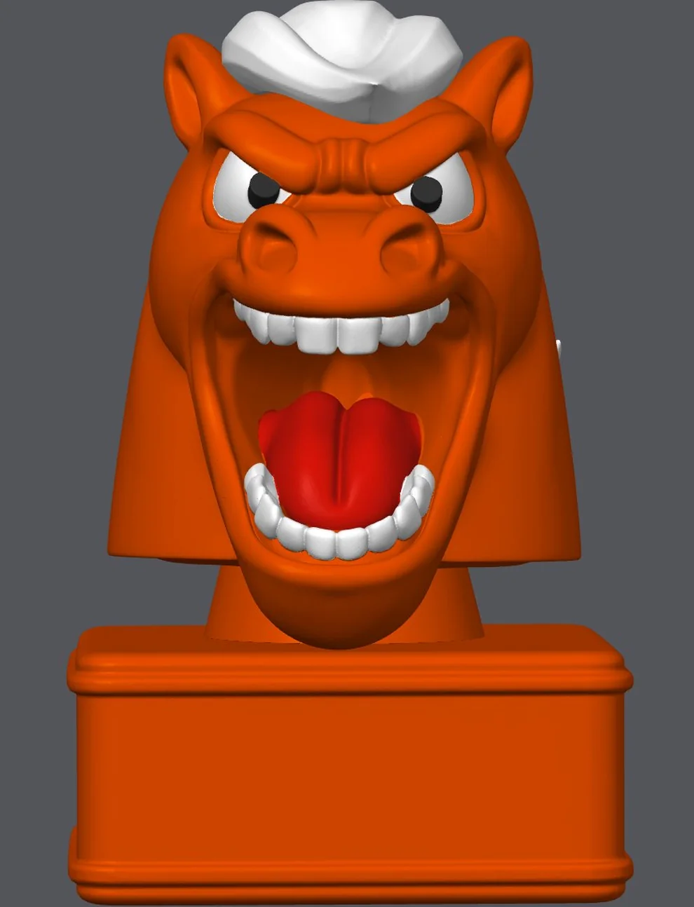Cyber Orange Buck with a white regular mane