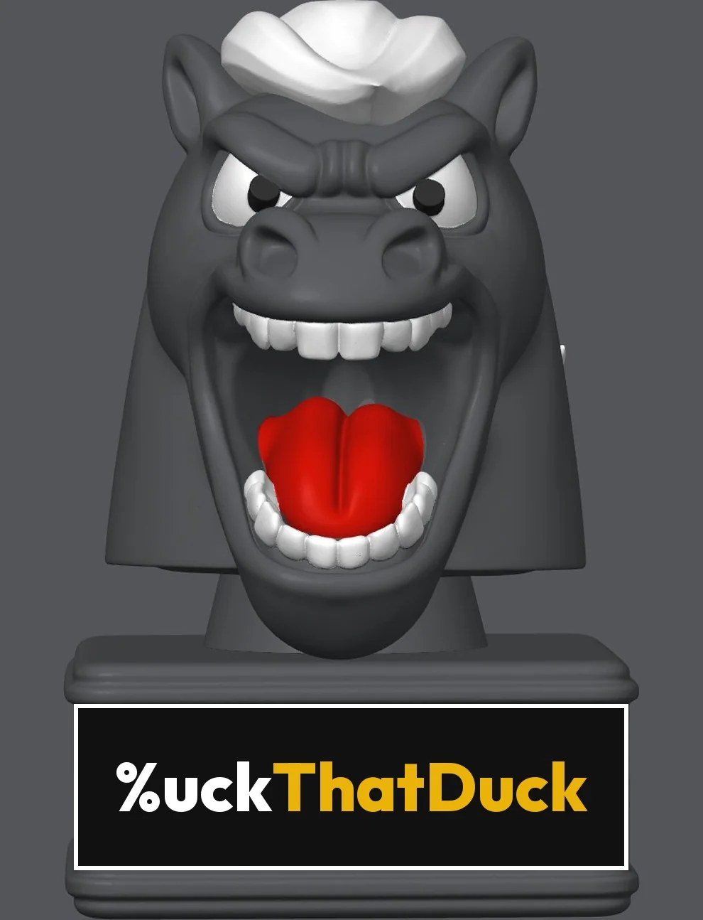 Carbonized Gray Bronco Buck figurine