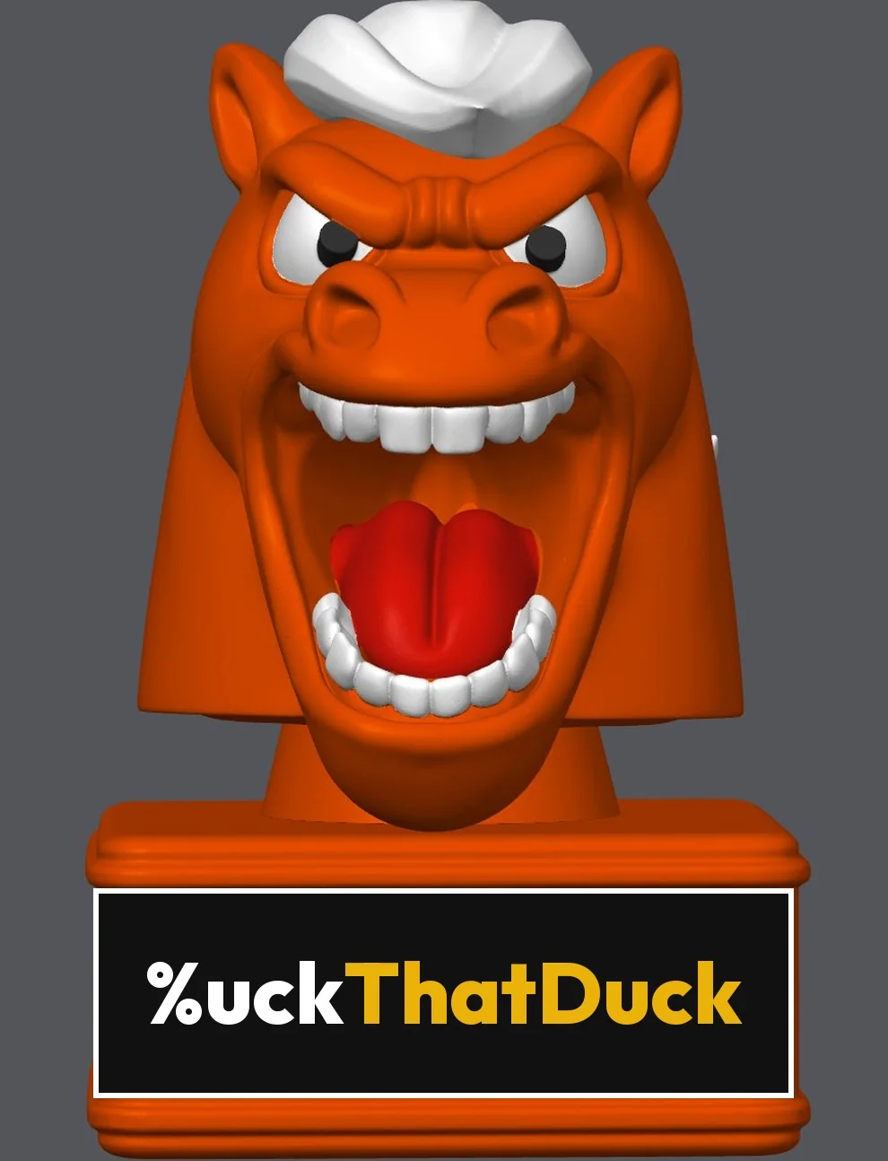 Cyber Orange Bronco Buck figurine